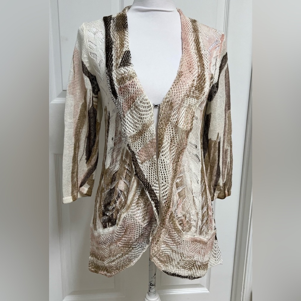 Mona Leah Couture Open Front Cardigan- Size M